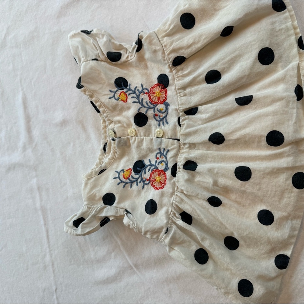 GAP Kids Polka Dot Top - Cream and Black
